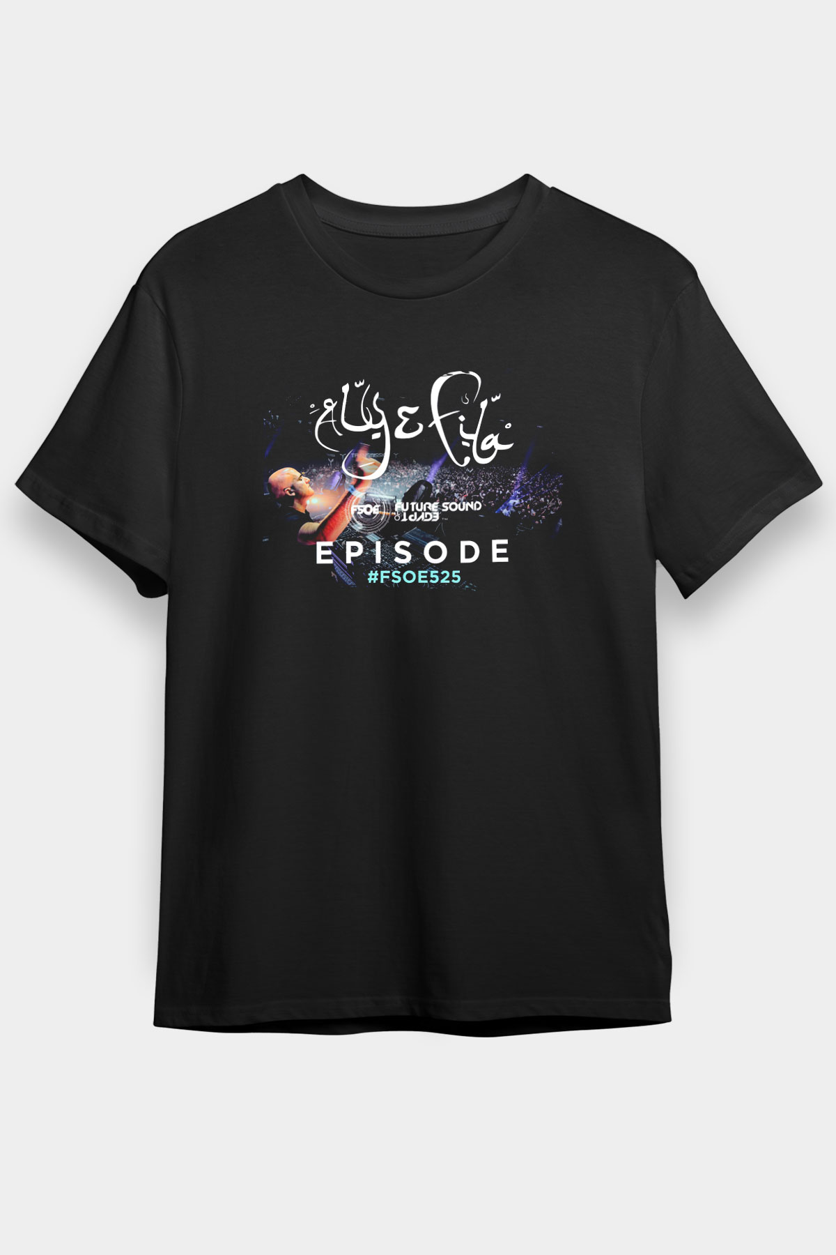 Aly & Fila Siyah Unisex Tişört T-Shirt - TişörtFabrikası