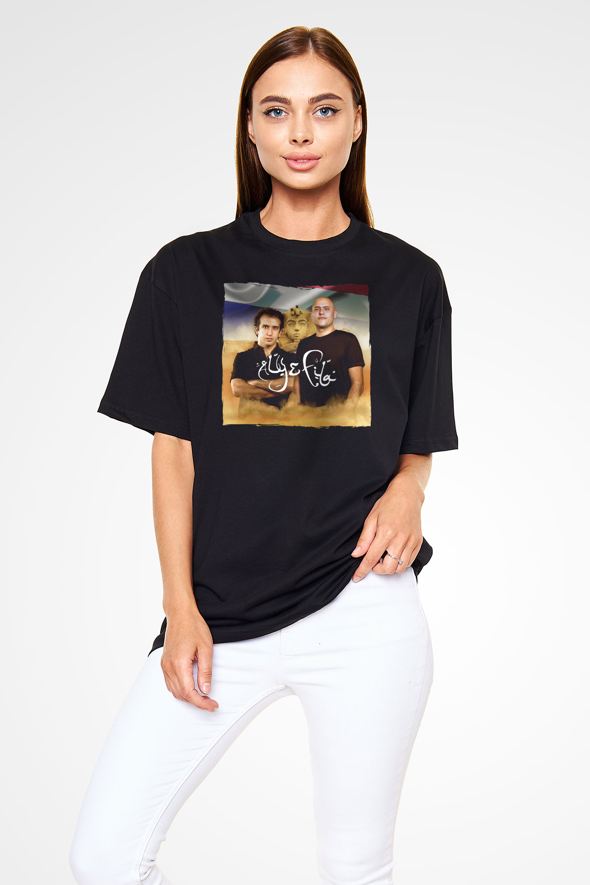 Aly & Fila Siyah Oversize Tişört Oversize T-shirt - TişörtFabrikası