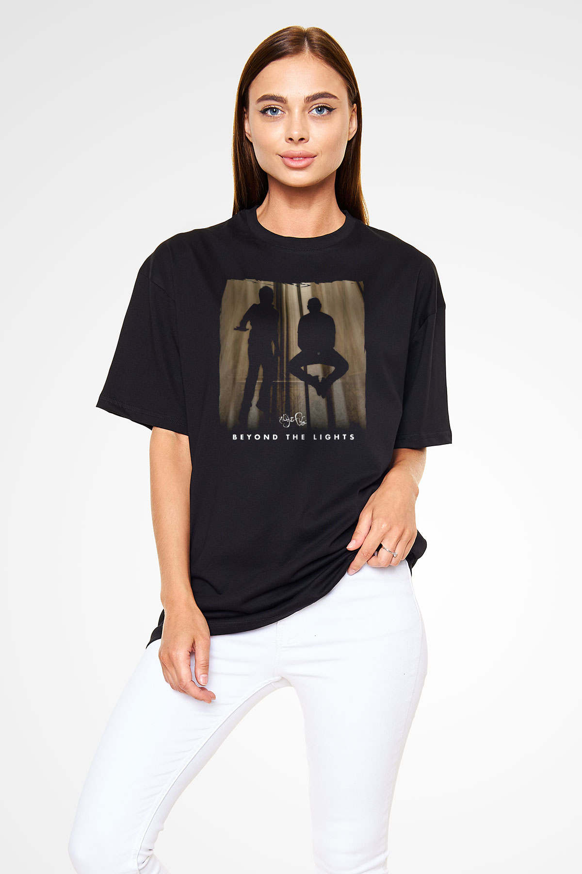 Aly & Fila Siyah Oversize Tişört Oversize T-shirt - TişörtFabrikası