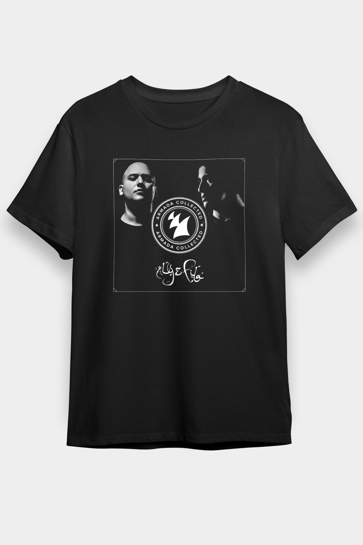 Aly & Fila Siyah Unisex Tişört T-Shirt - TişörtFabrikası