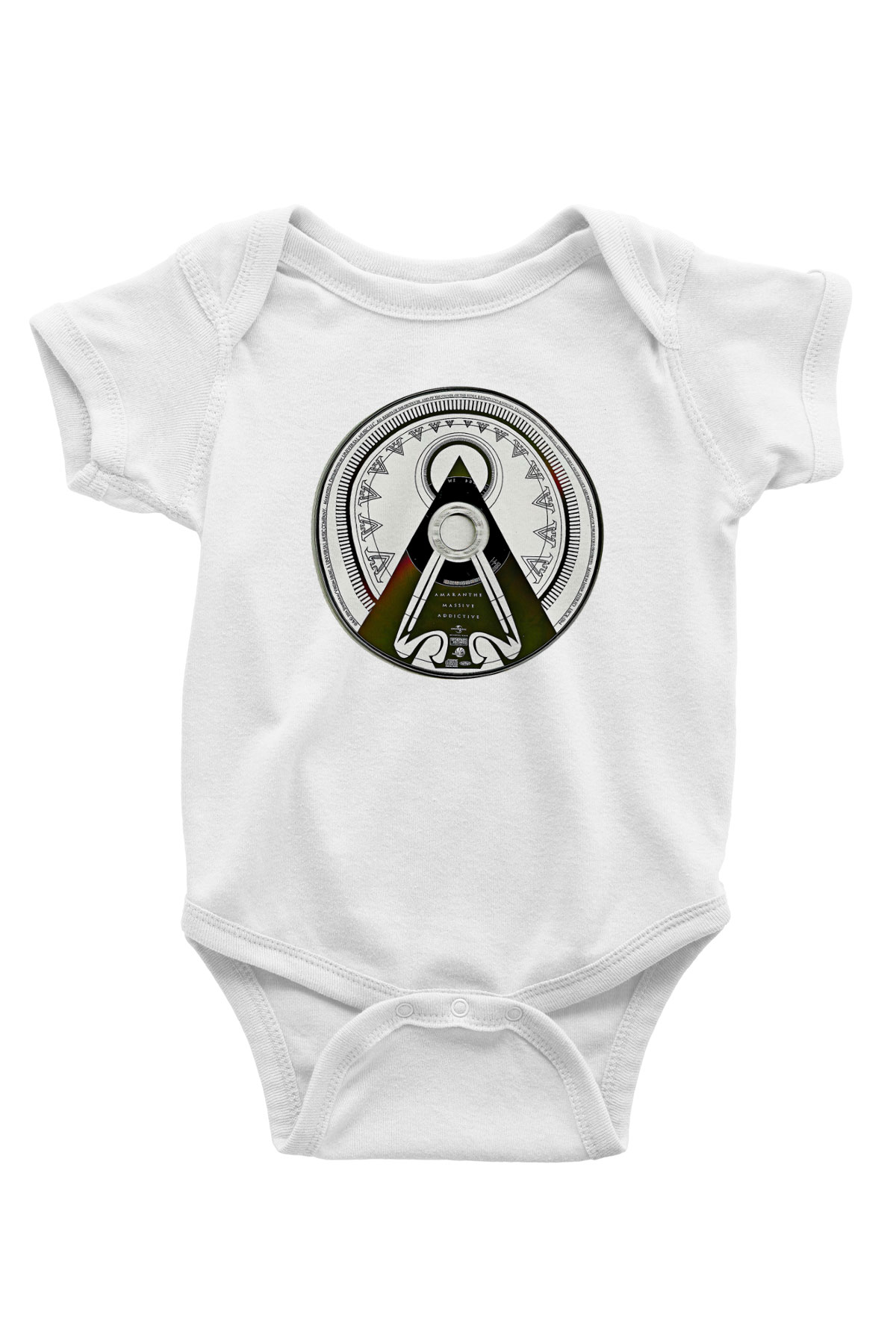 Amaranthe Baskılı Beyaz Unisex Bebek Body - Zıbın