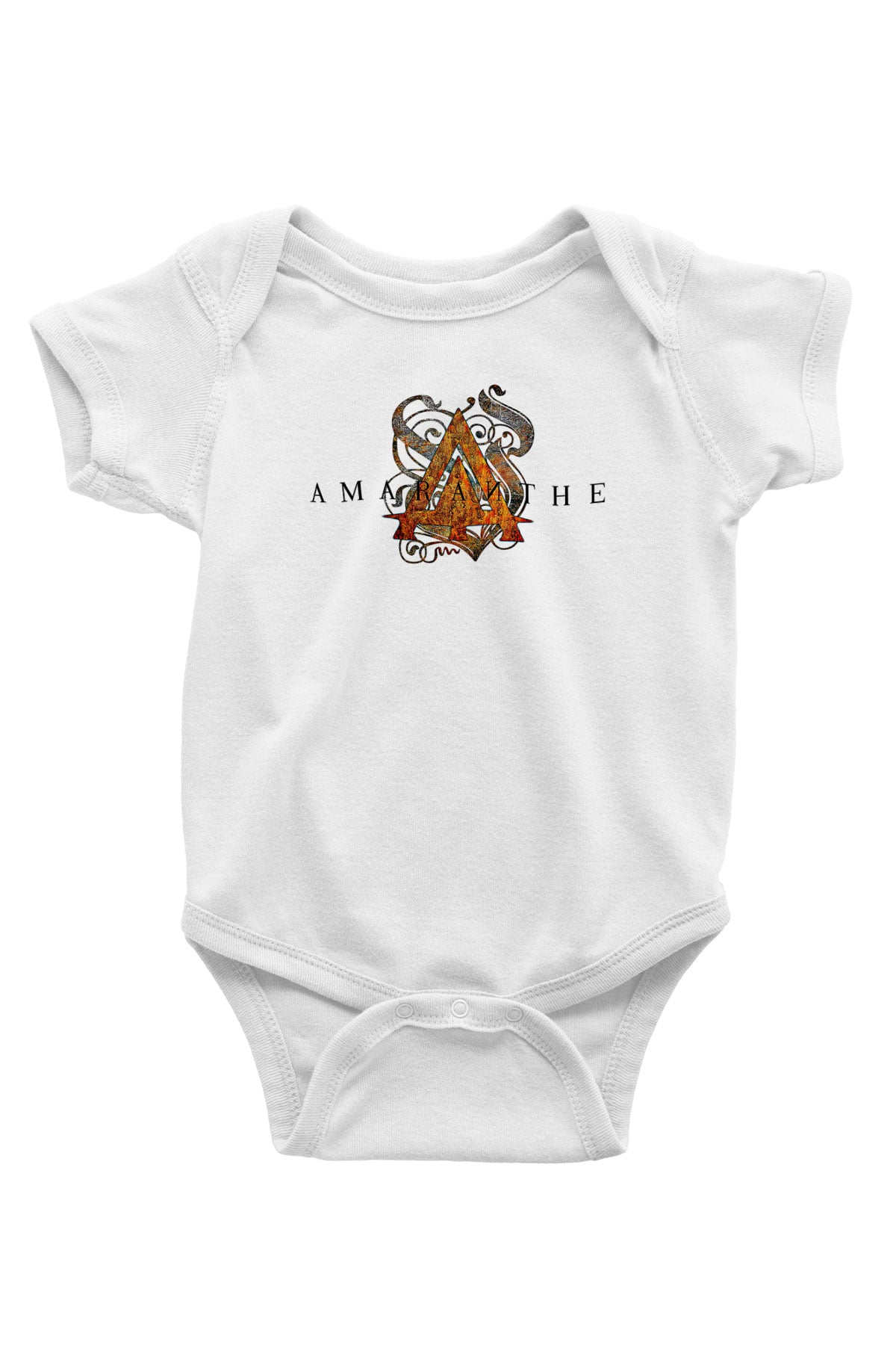 Amaranthe Baskılı Beyaz Unisex Bebek Body - Zıbın