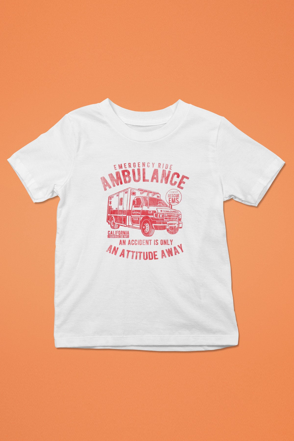 Ambulans şoförü Beyaz Unisex Çocuk Tişört