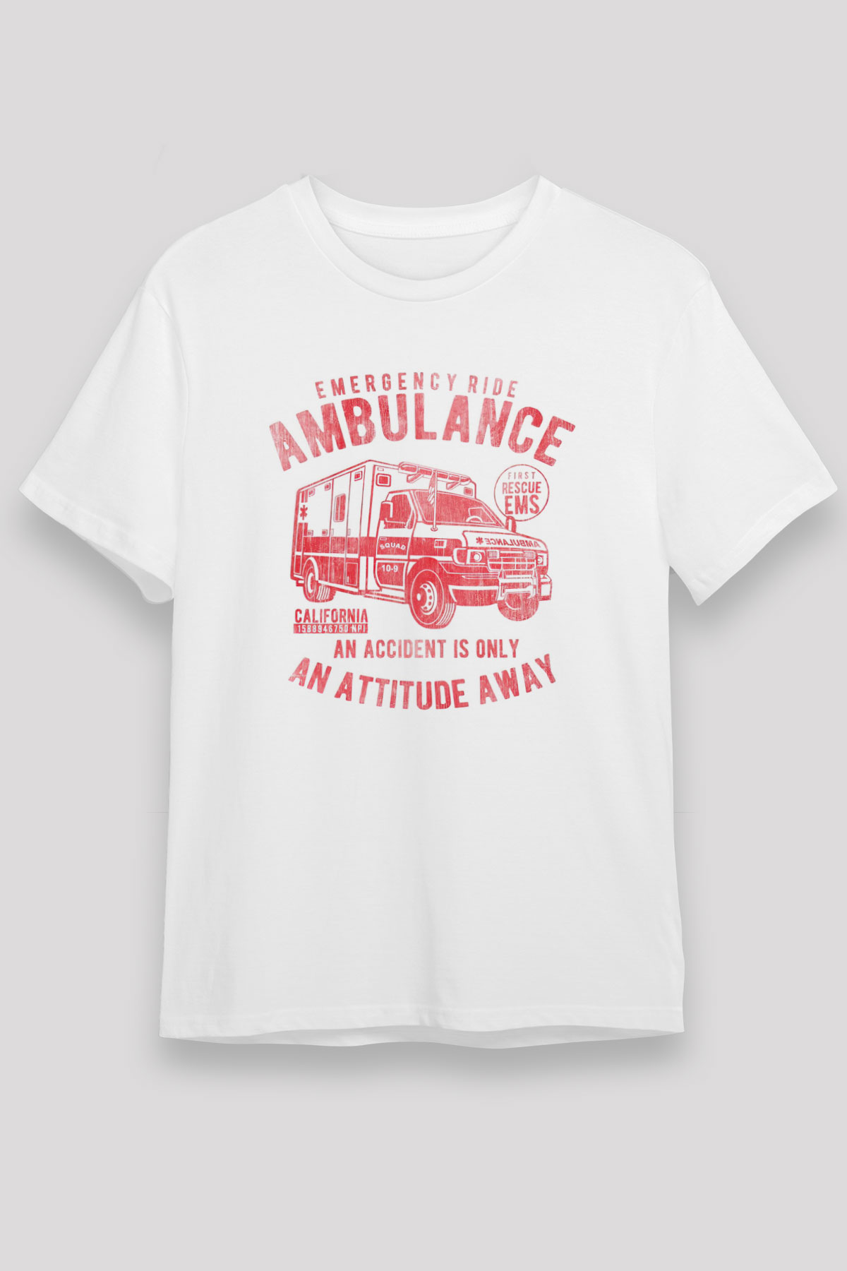 Ambulans şoförü Beyaz Unisex Tişört T-Shirt - TişörtFabrikası