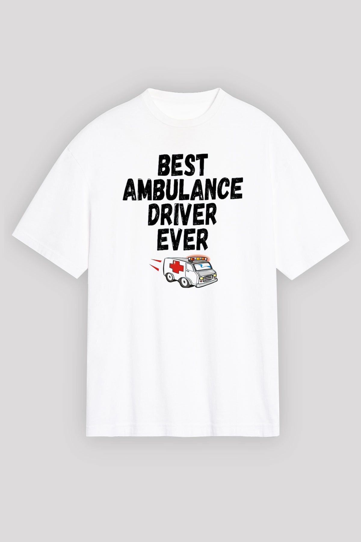 Ambulans şoförü Beyaz Oversize Tişört Oversize T-shirt - TişörtFabrikası