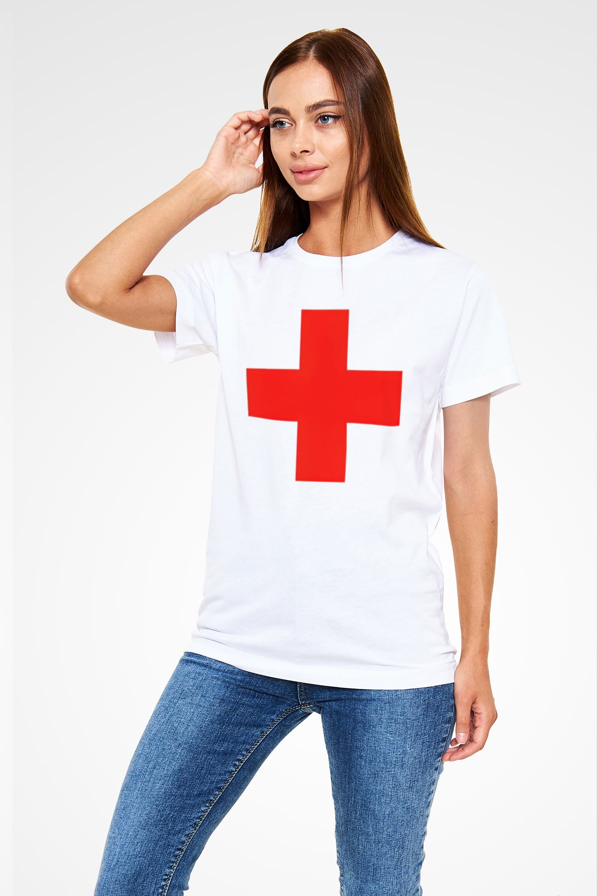 Ambulans şoförü Beyaz Unisex Tişört T-Shirt - TişörtFabrikası