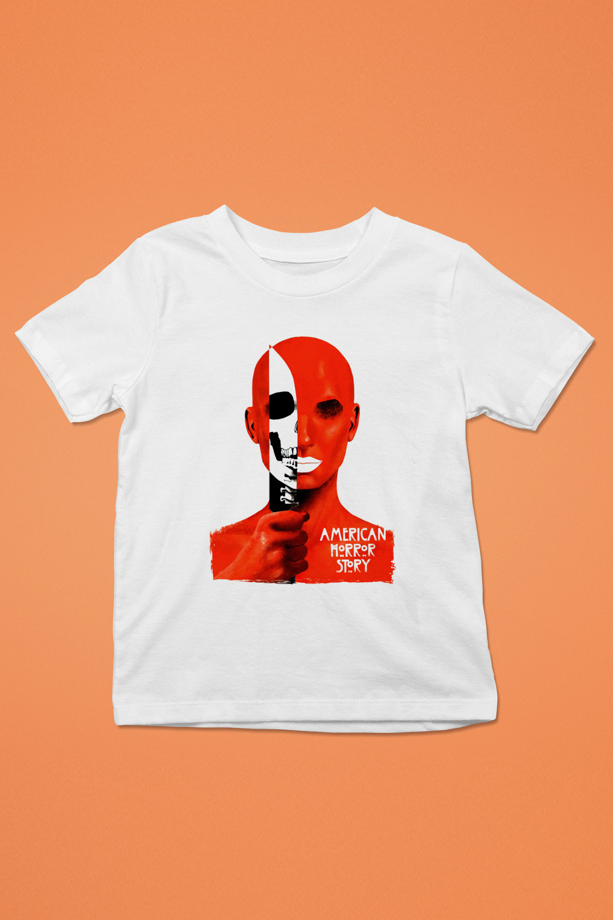 American Horror Story Beyaz Unisex Çocuk Tişört
