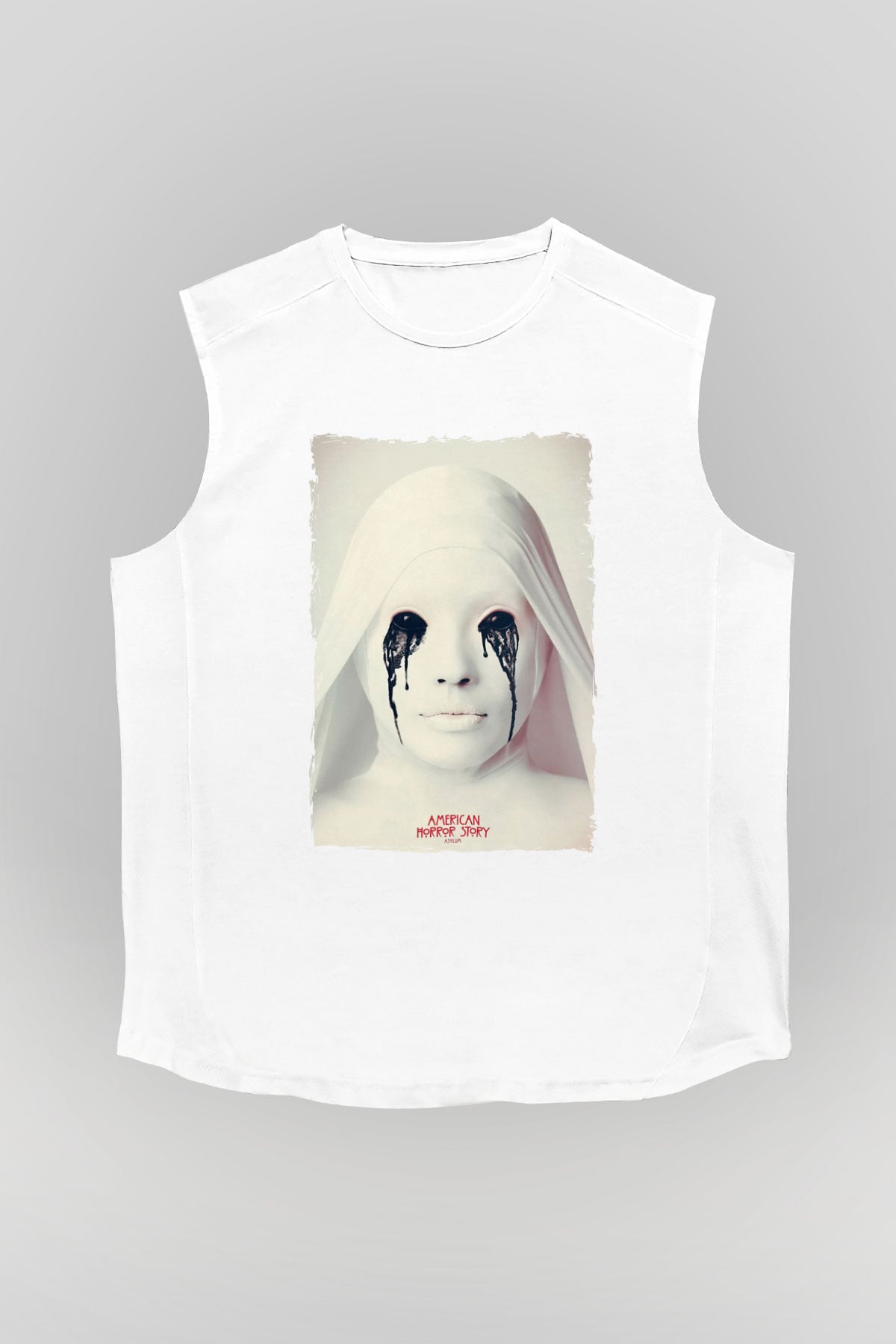 American Horror Story Beyaz Unisex Kolsuz Tişört