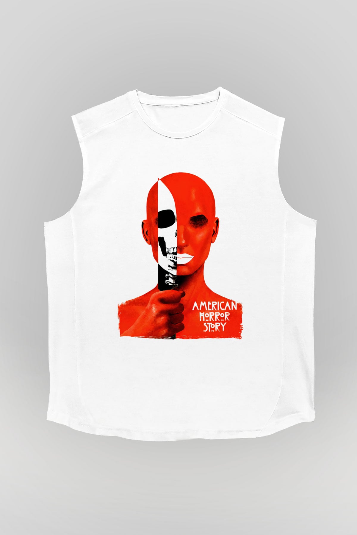 American Horror Story Beyaz Unisex Kolsuz Tişört