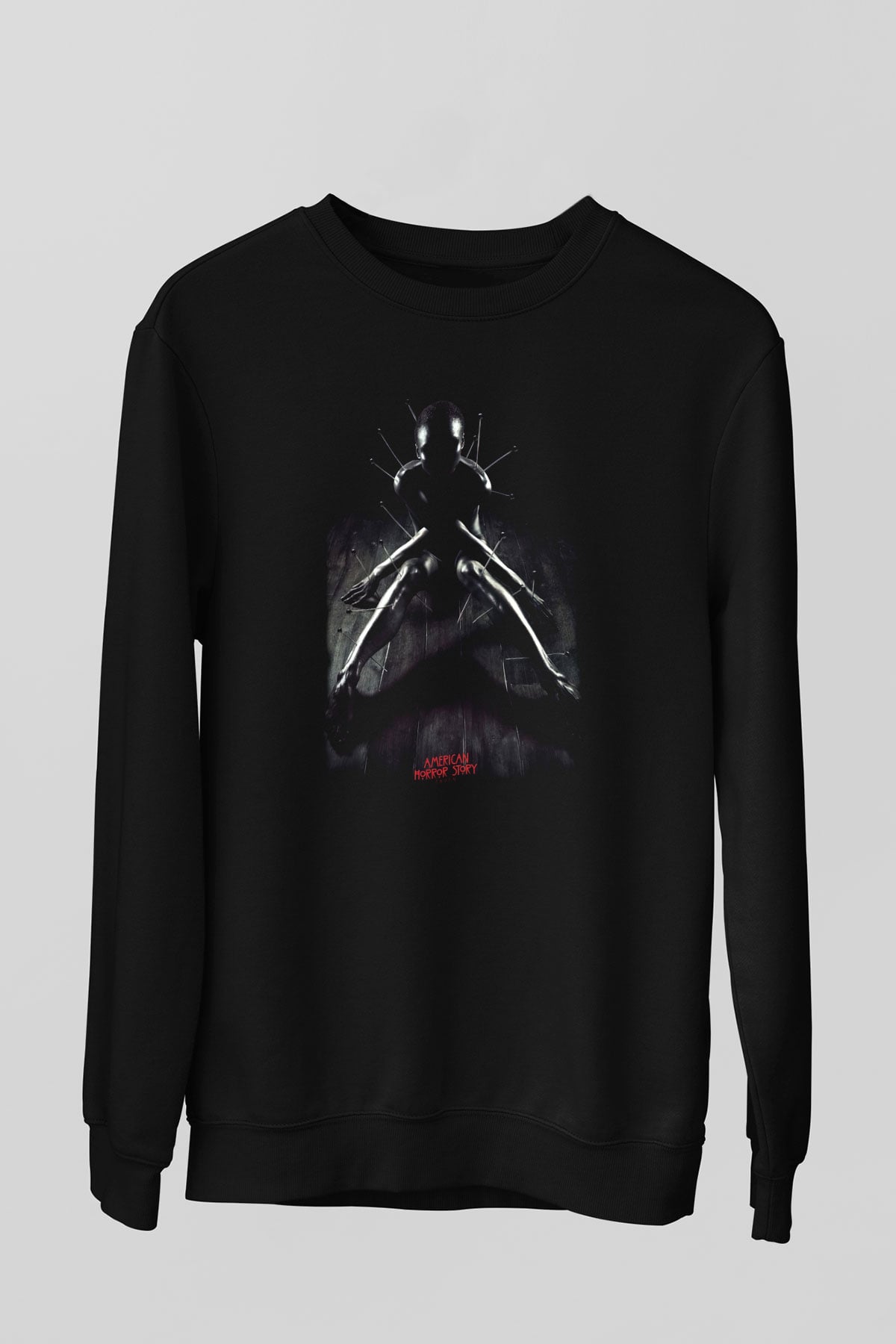 American Horror Story Siyah Unisex Sweatshirt