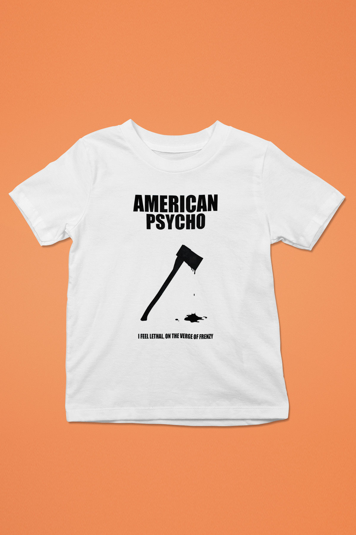 American Psycho Baskılı Beyaz Unisex Beyaz Çocuk Tişört - Tshirt
