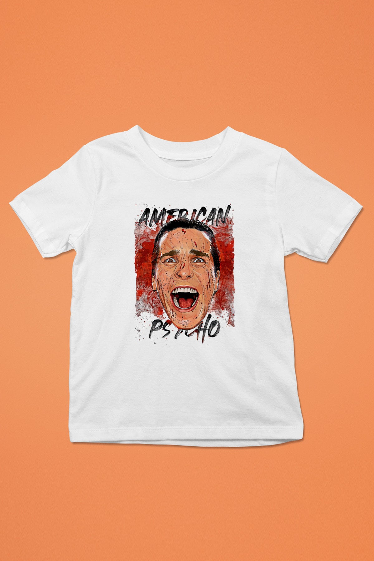 American Psycho Baskılı Beyaz Unisex Beyaz Çocuk Tişört - Tshirt