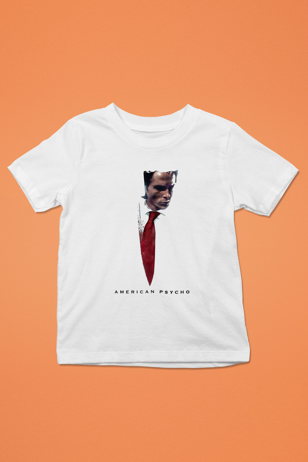 American Psycho Baskılı Beyaz Unisex Beyaz Çocuk Tişört - Tshirt