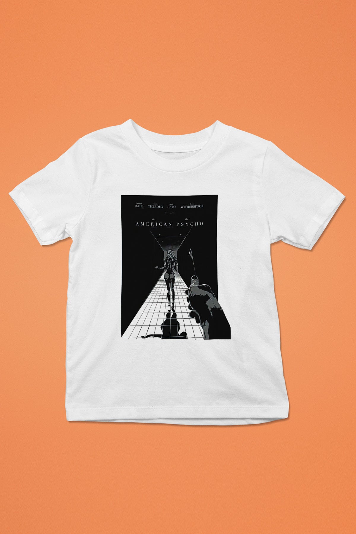 American Psycho Baskılı Beyaz Unisex Beyaz Çocuk Tişört - Tshirt