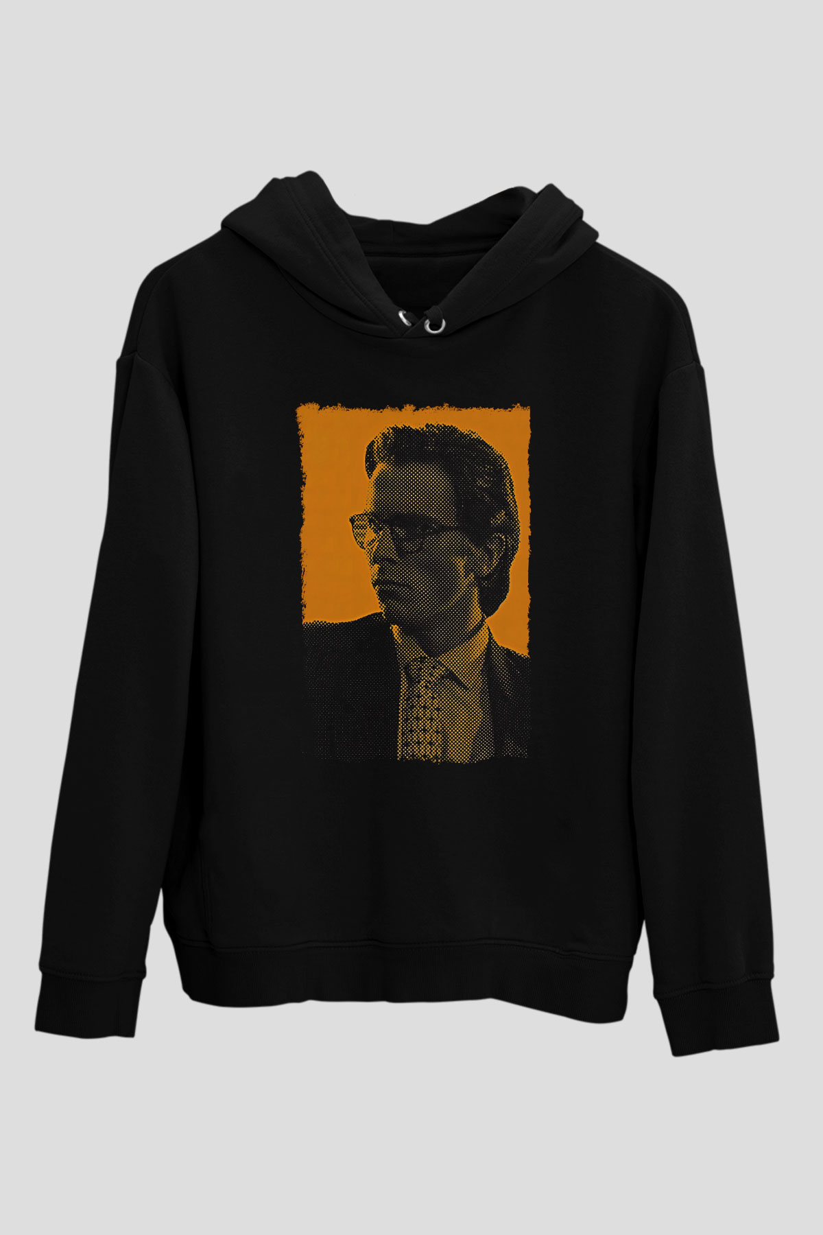 American Psycho Baskılı Unisex Siyah Hoodie