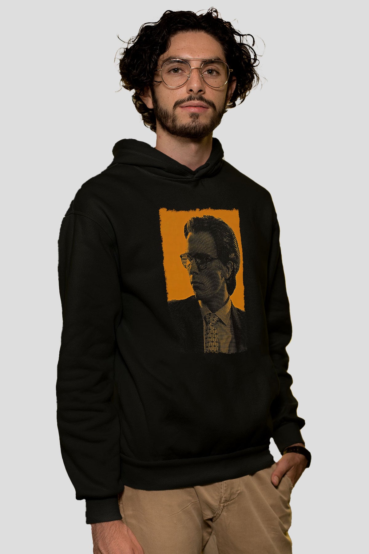 American Psycho Baskılı Unisex Siyah Hoodie