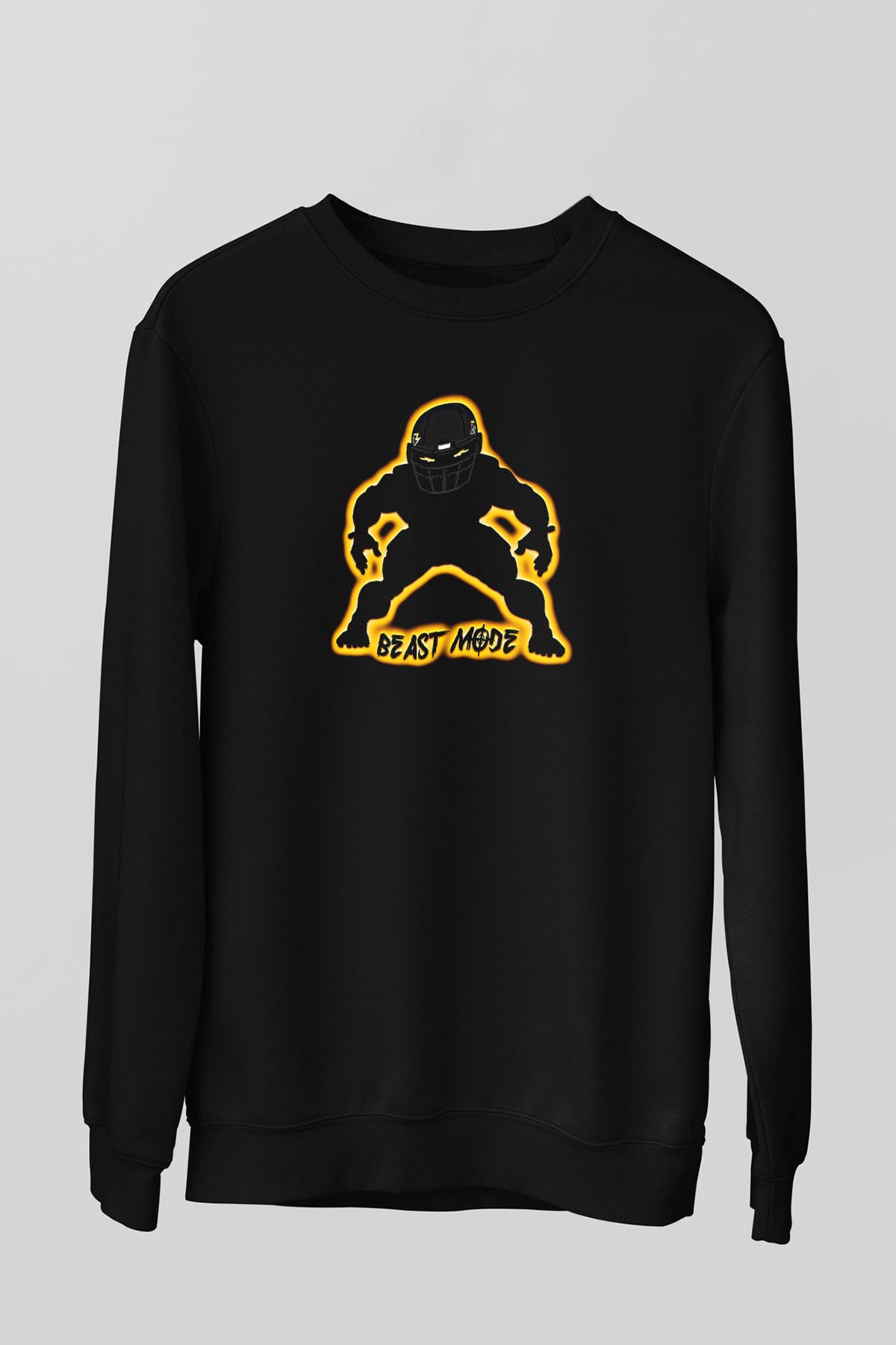 Amerikan Futbolu - American Football Baskılı Unisex Siyah Sweatshirt