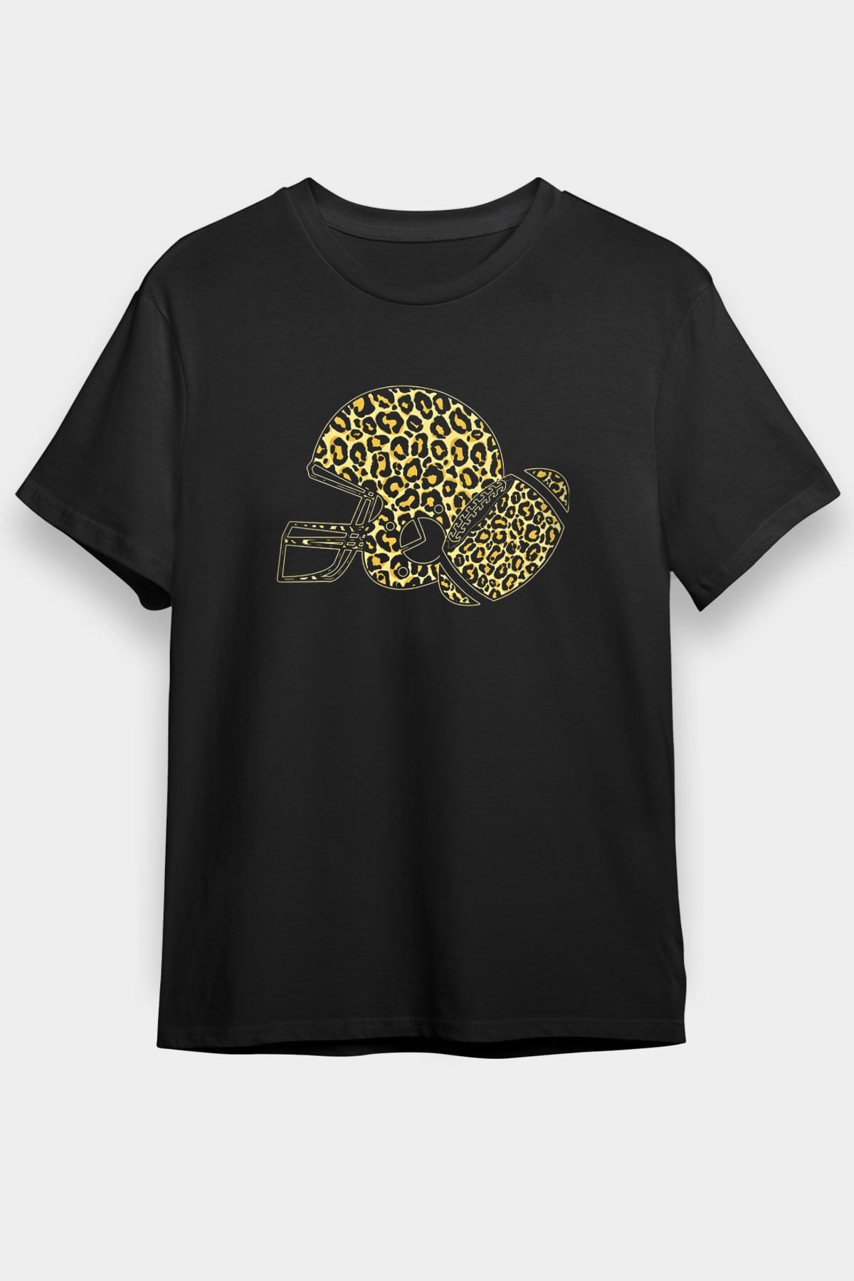Amerikan Futbolu - American Football Baskılı Unisex Siyah Tişört - Tshirt