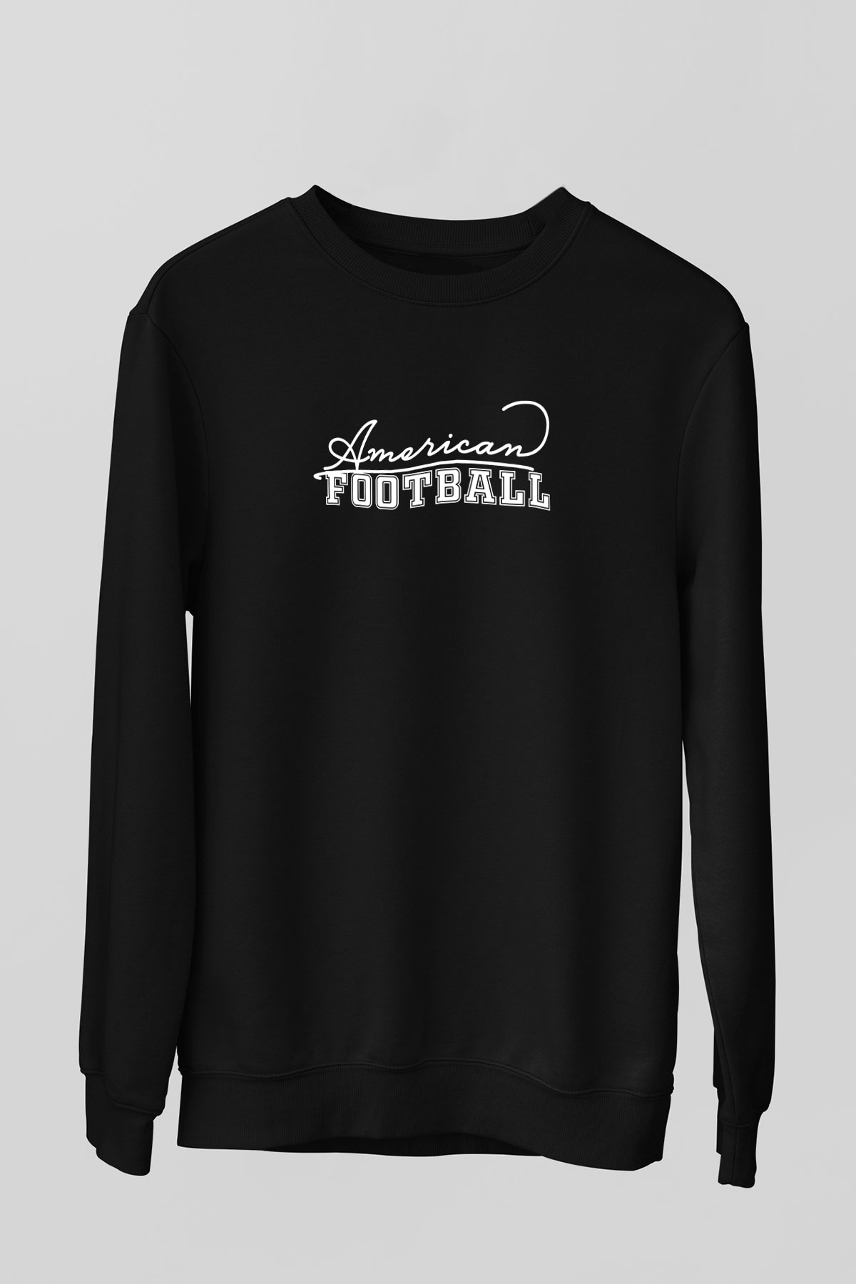 Amerikan Futbolu - American Football Baskılı Unisex Siyah Sweatshirt