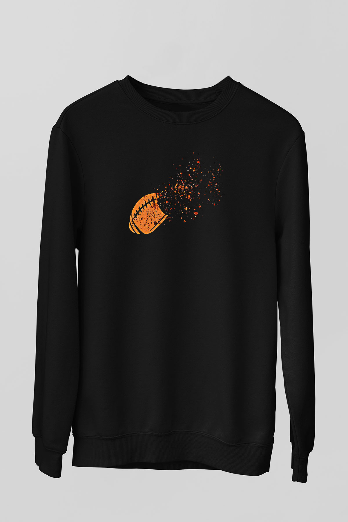Amerikan Futbolu - American Football Baskılı Unisex Siyah Sweatshirt