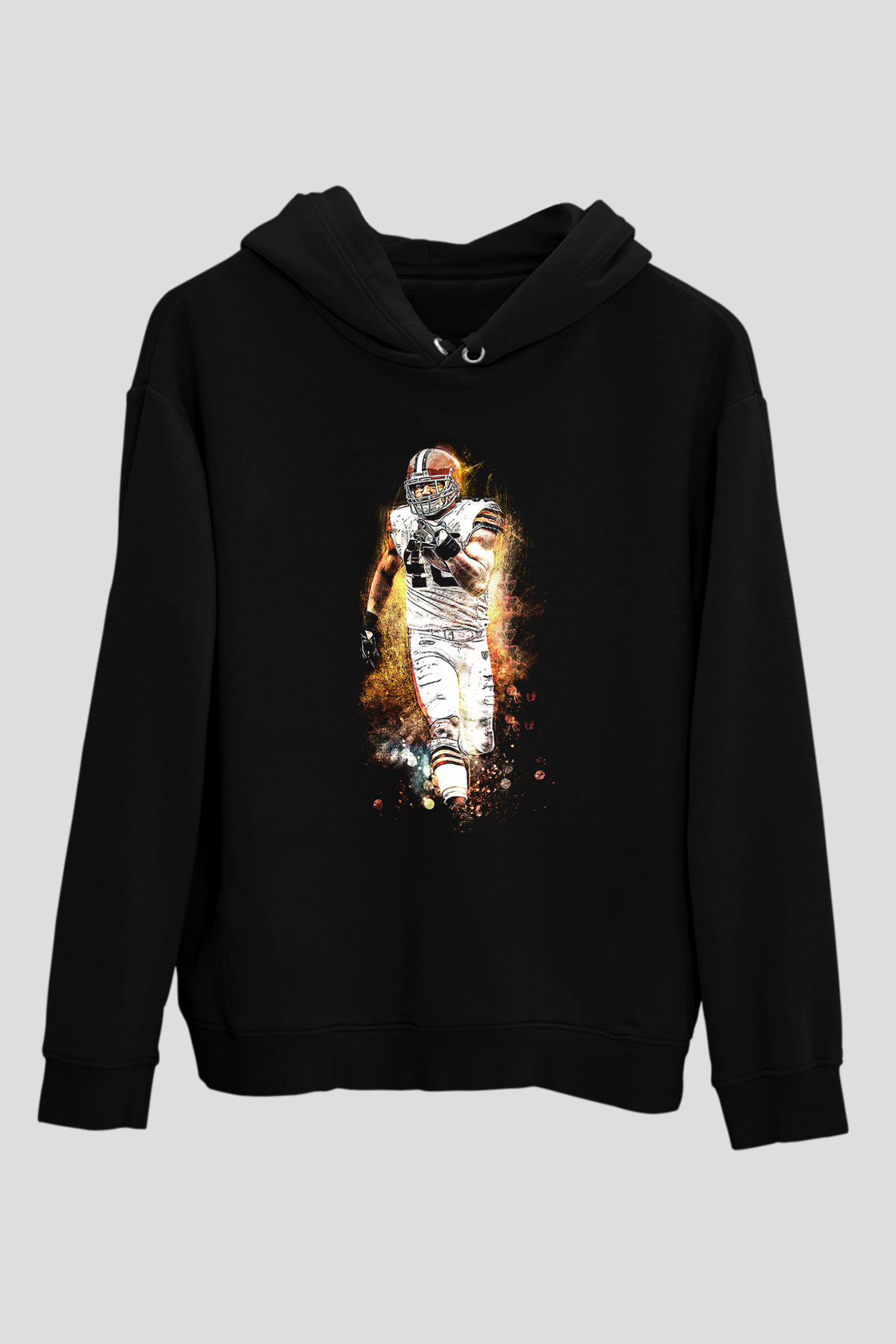 Amerikan Futbolu - American Football Baskılı Unisex Siyah Hoodie