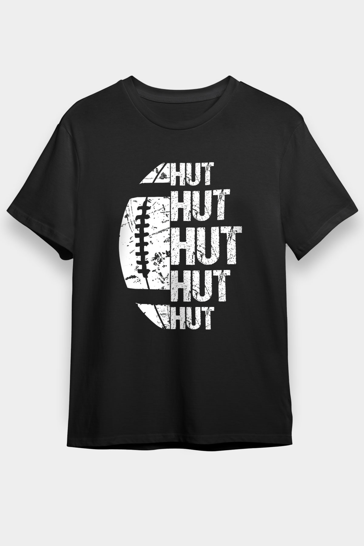 Amerikan Futbolu - American Football Baskılı Unisex Siyah Tişört - Tshirt