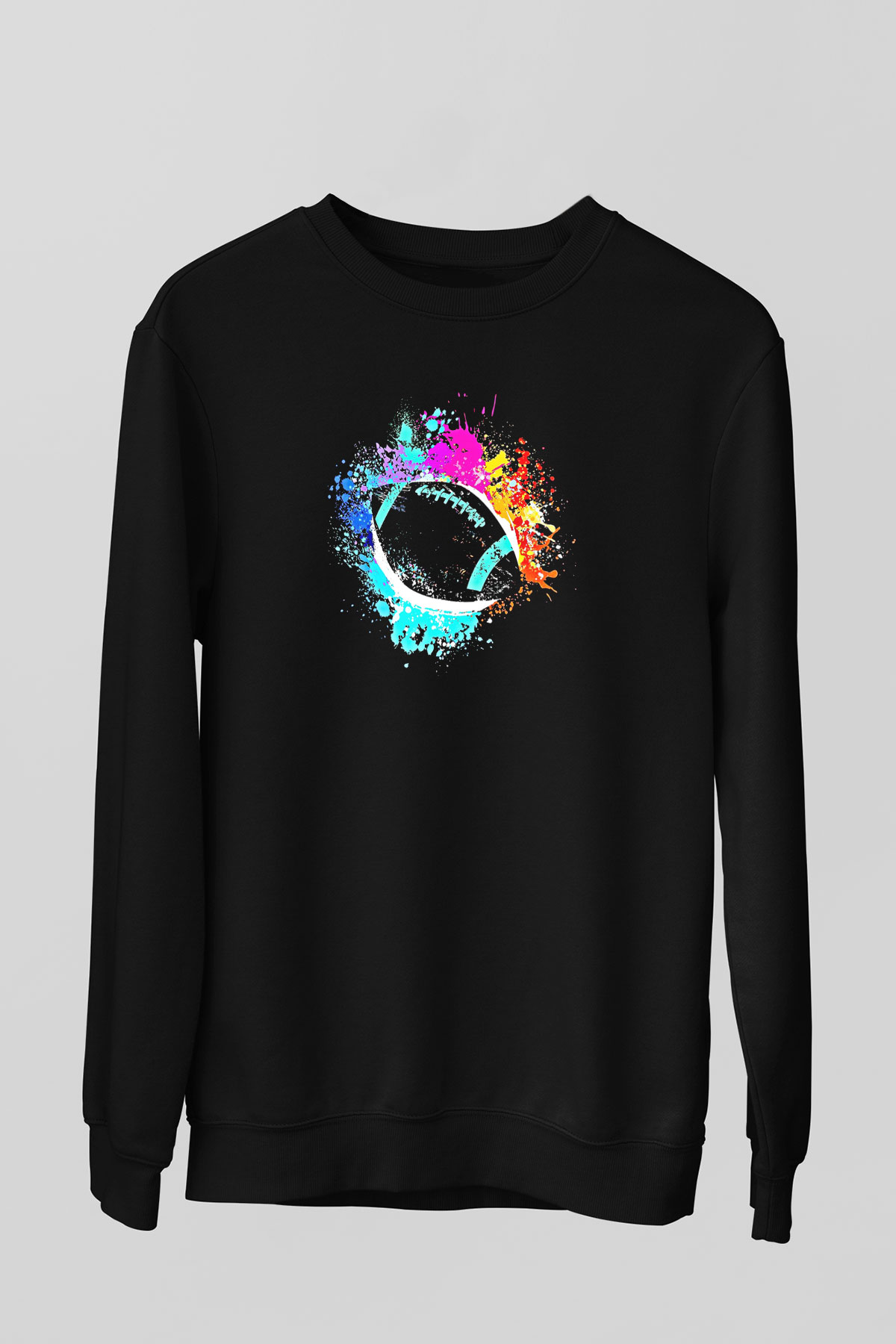 Amerikan Futbolu - American Football Baskılı Unisex Siyah Sweatshirt