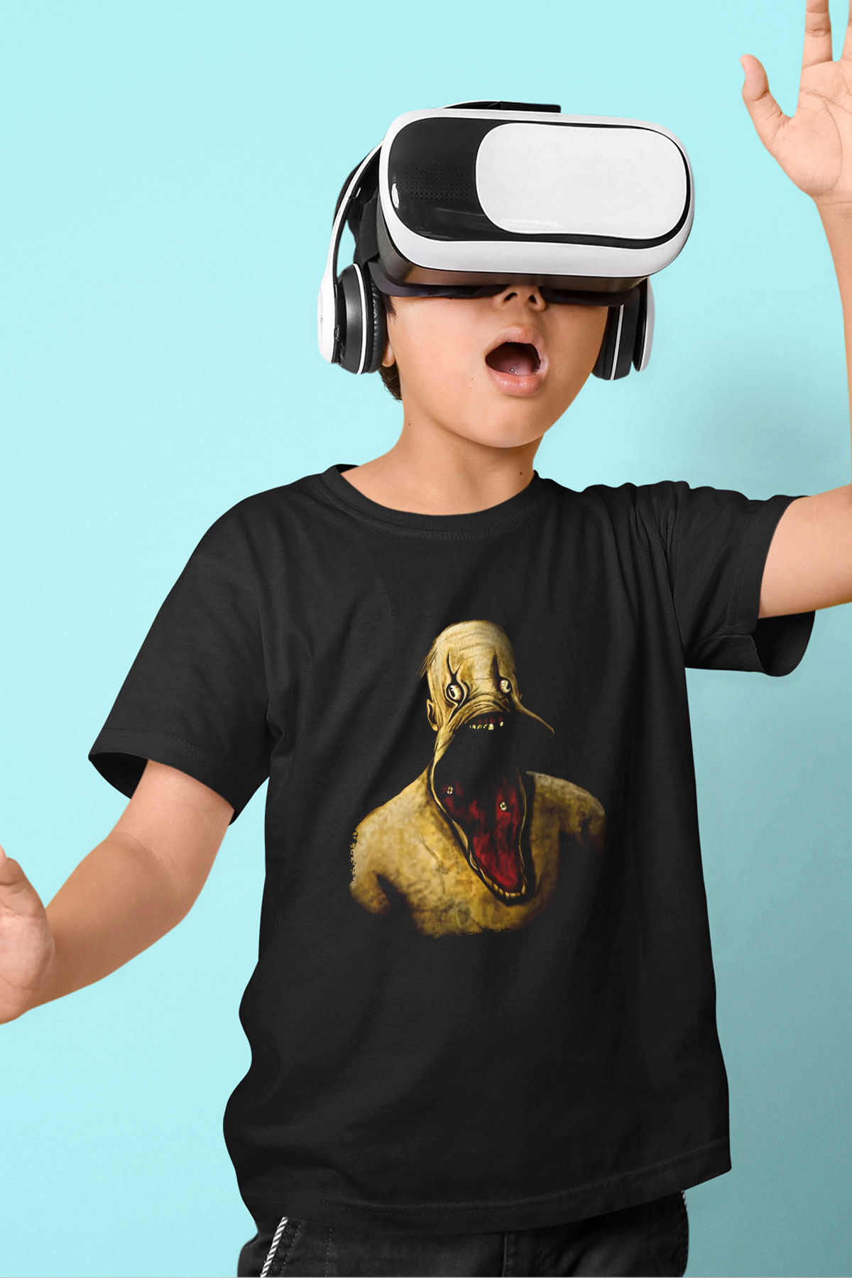 Amnesia Baskılı Unisex Siyah Çocuk Tişört - Tshirt