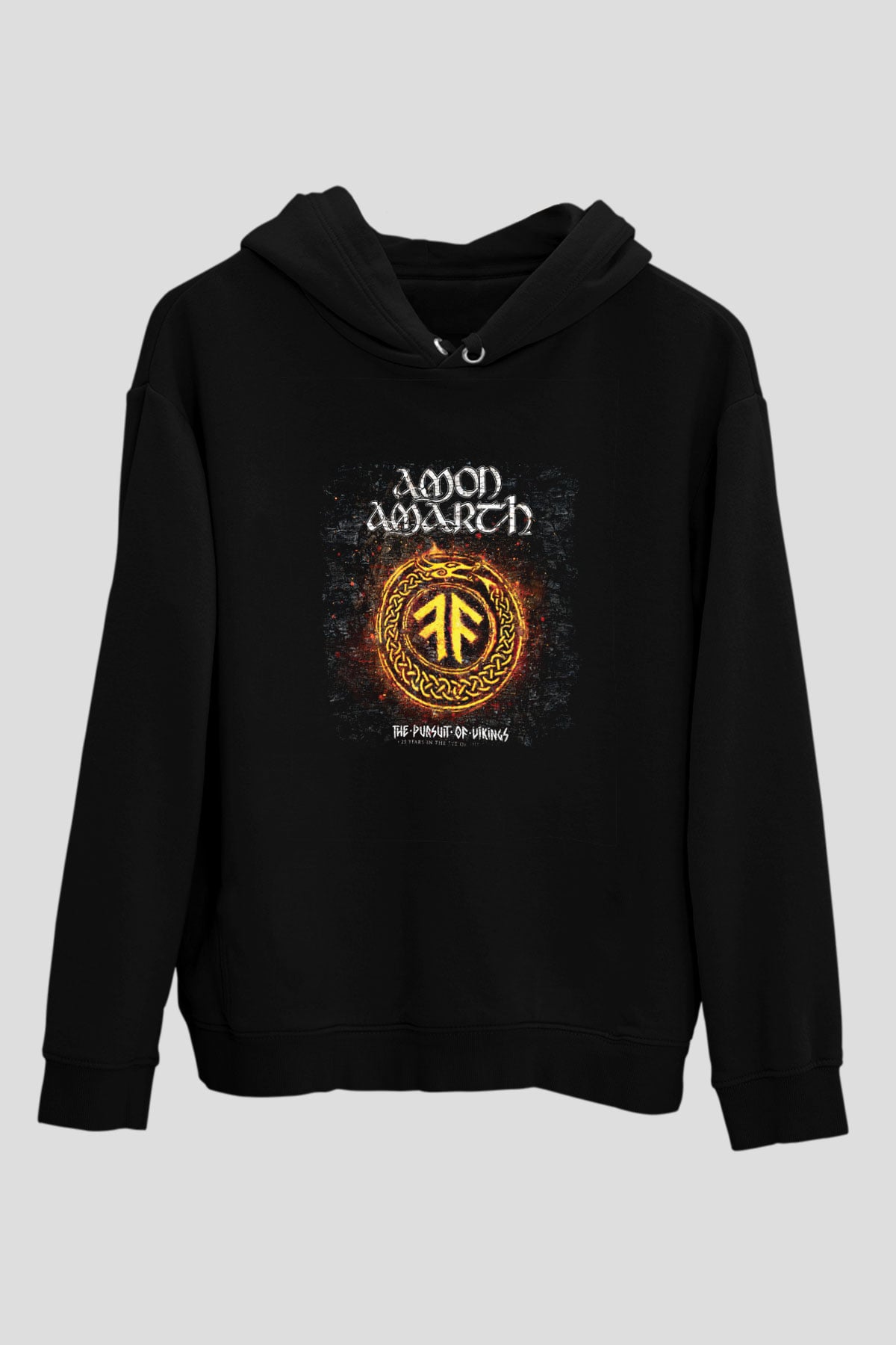 Amon Amarth Baskılı Unisex Siyah Hoodie