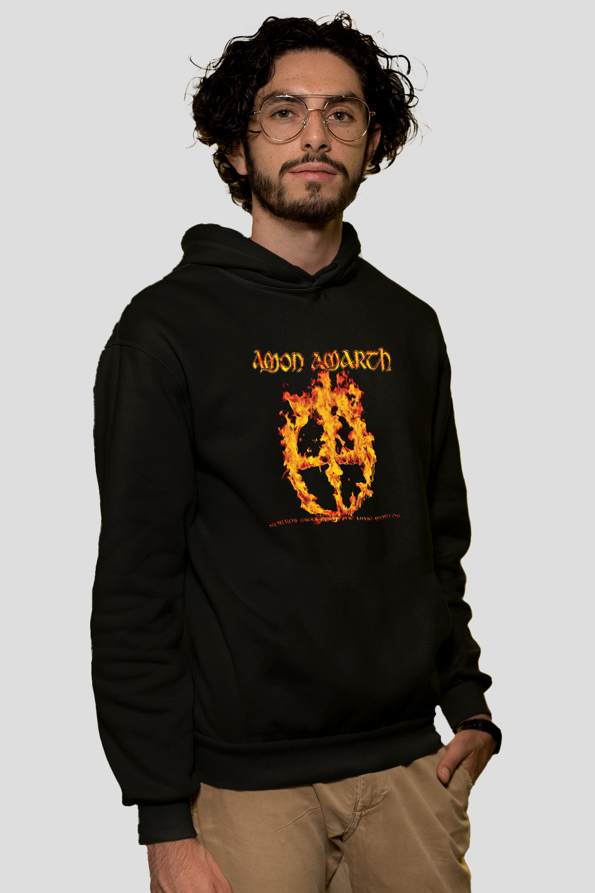 Amon Amarth Baskılı Unisex Siyah Hoodie