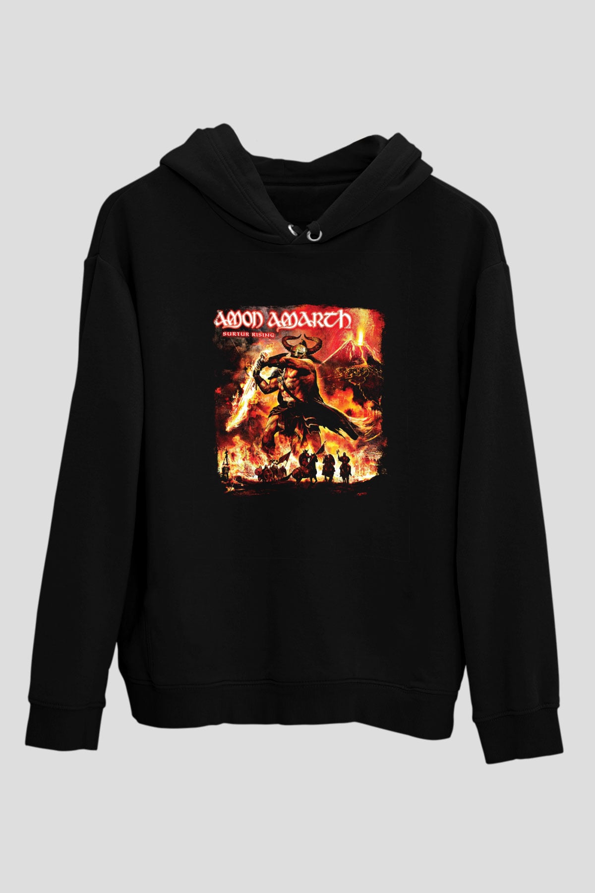 Amon Amarth Baskılı Unisex Siyah Hoodie