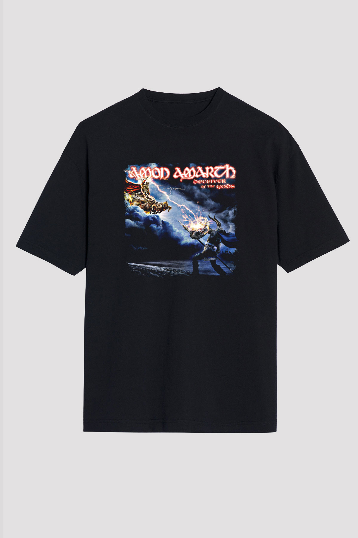 Amon Amarth Baskılı Unisex Siyah Oversize Tişört
