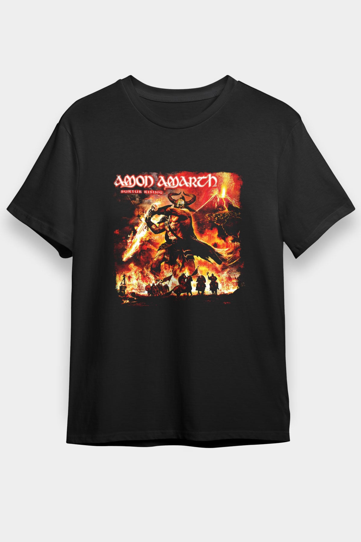 Amon Amarth Baskılı Unisex Siyah Tişört
