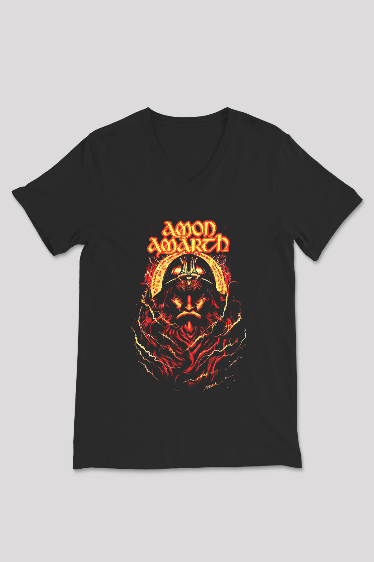 Amon Amarth Siyah Unisex V Yaka Tişört T-Shirt