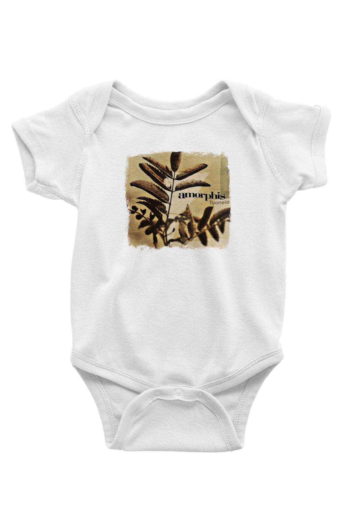 Amorphis Baskılı Unisex Beyaz Bebek Body - Zıbın