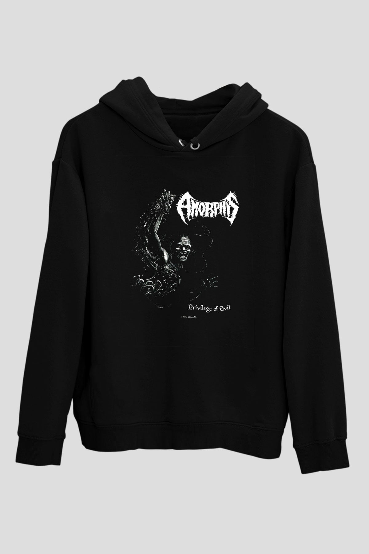 Amorphis Baskılı Unisex Siyah Hoodie