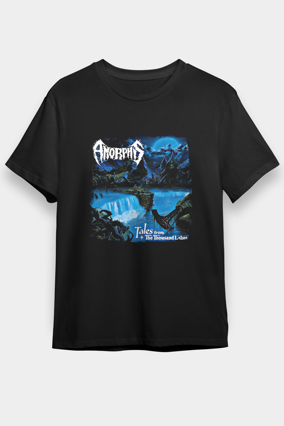 Amorphis Baskılı Unisex Siyah Tişört