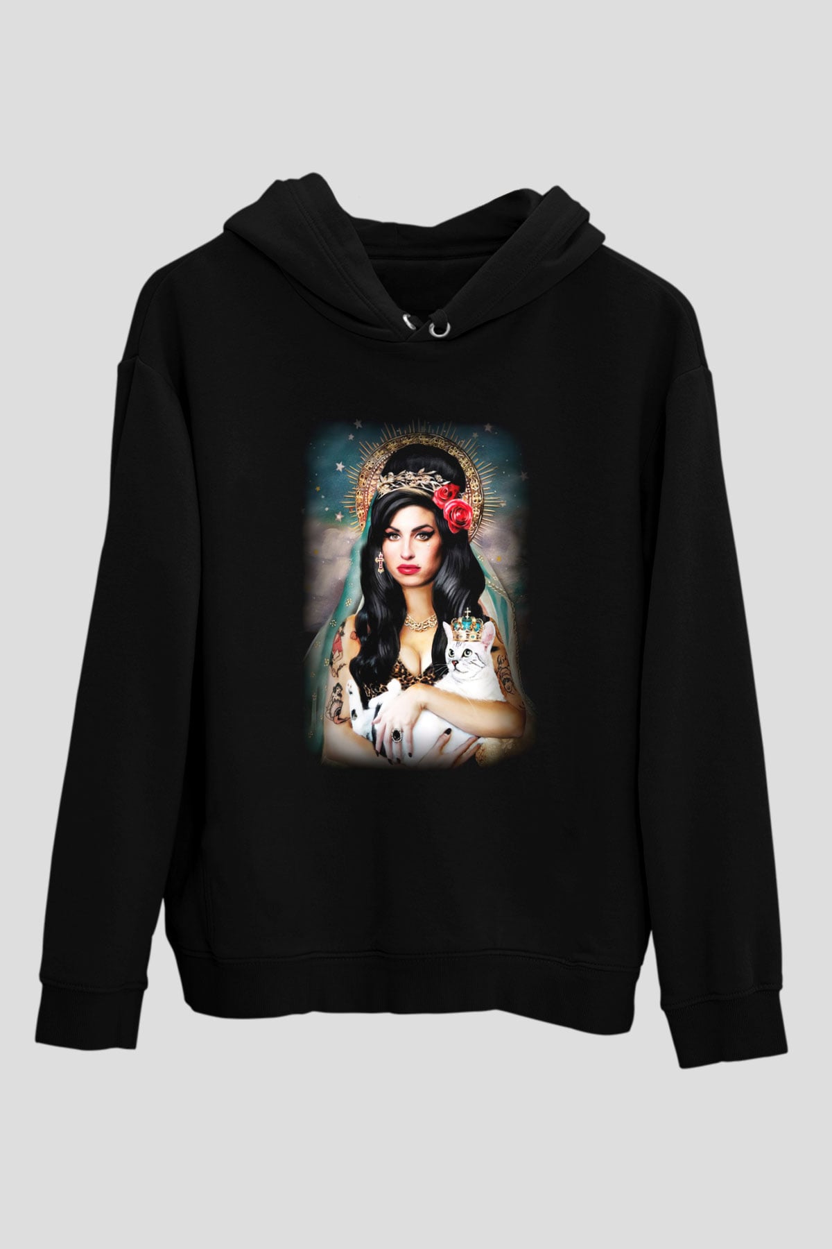 Amy Winehouse Siyah Unisex Hoodie