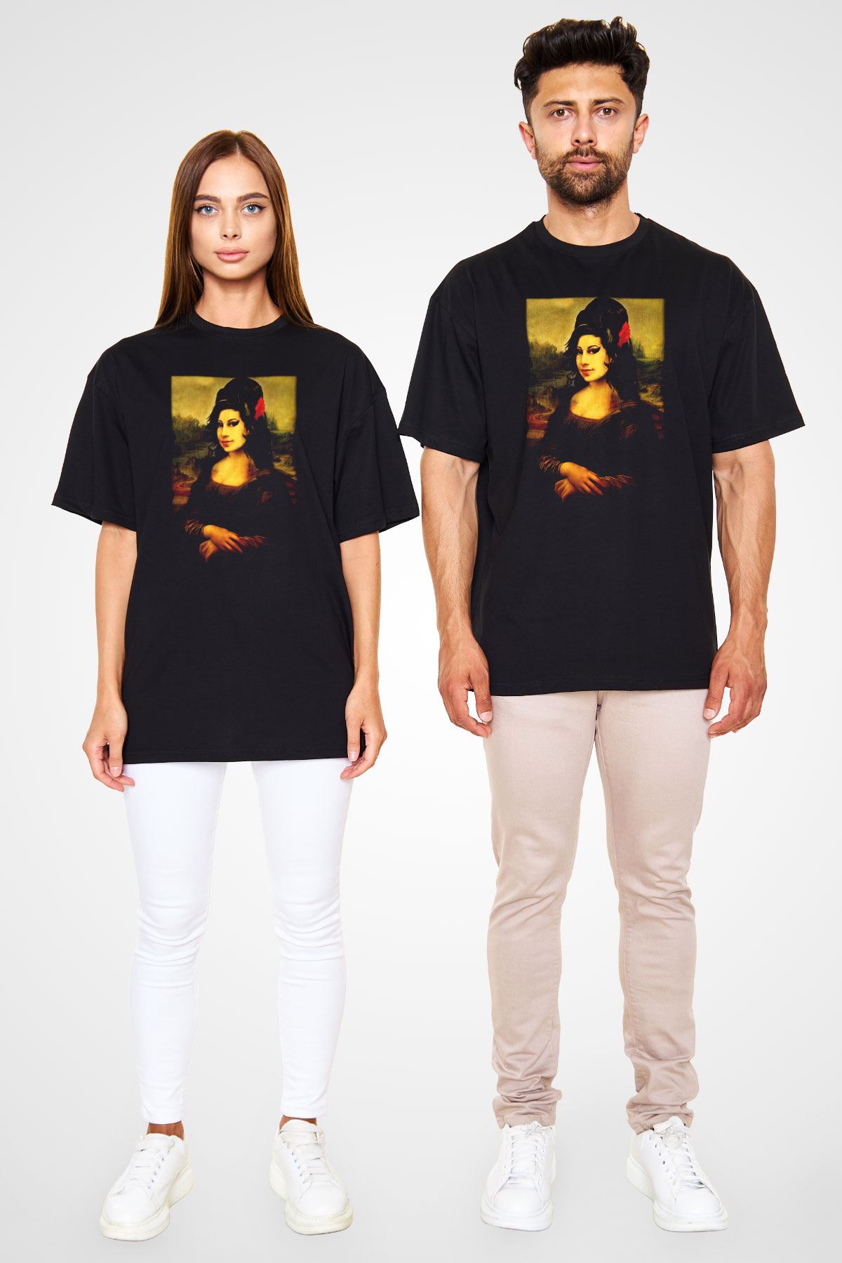 Amy Winehouse Siyah Unisex Oversize Tişört T-Shirt