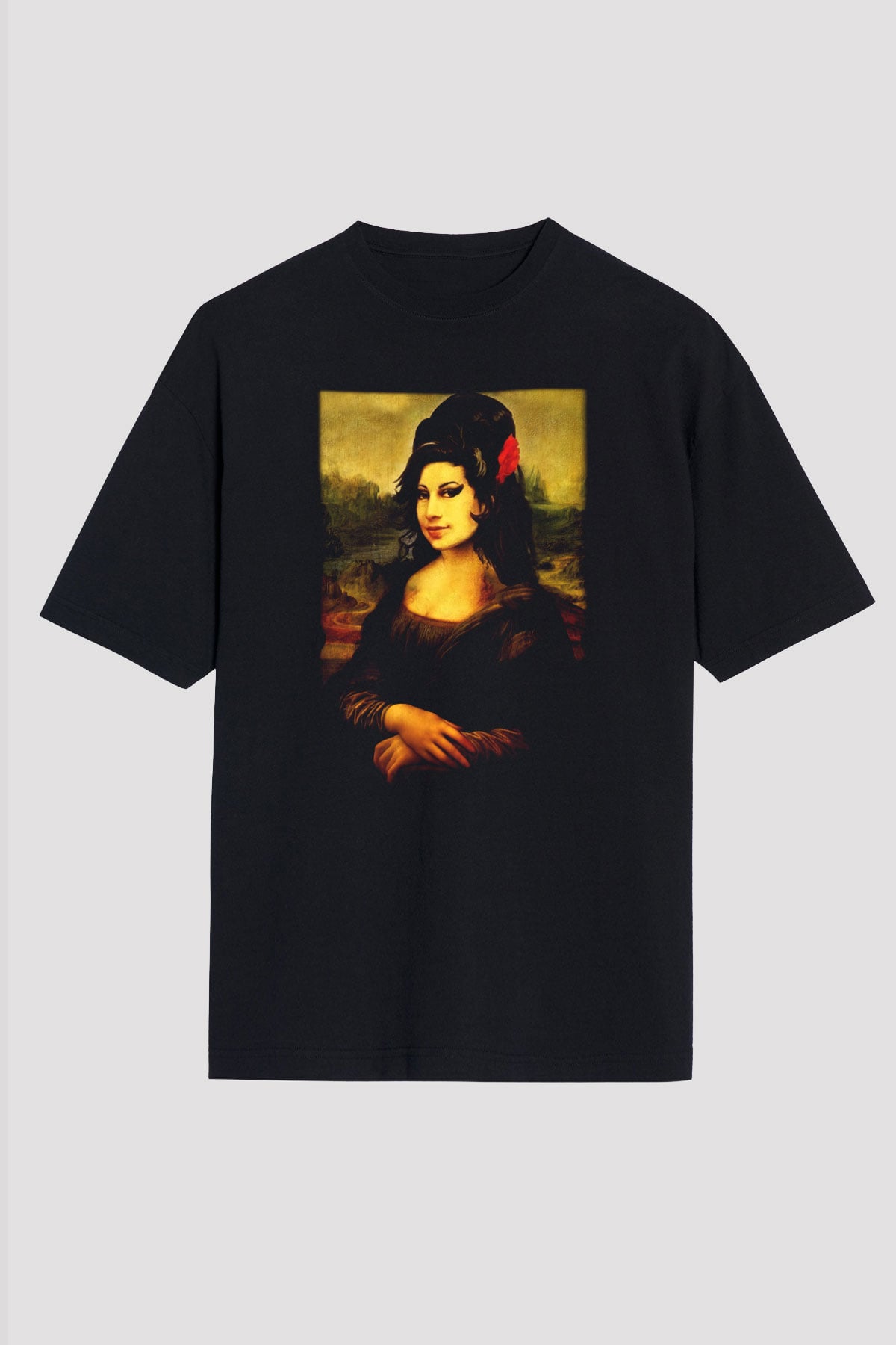 Amy Winehouse Siyah Unisex Oversize Tişört T-Shirt