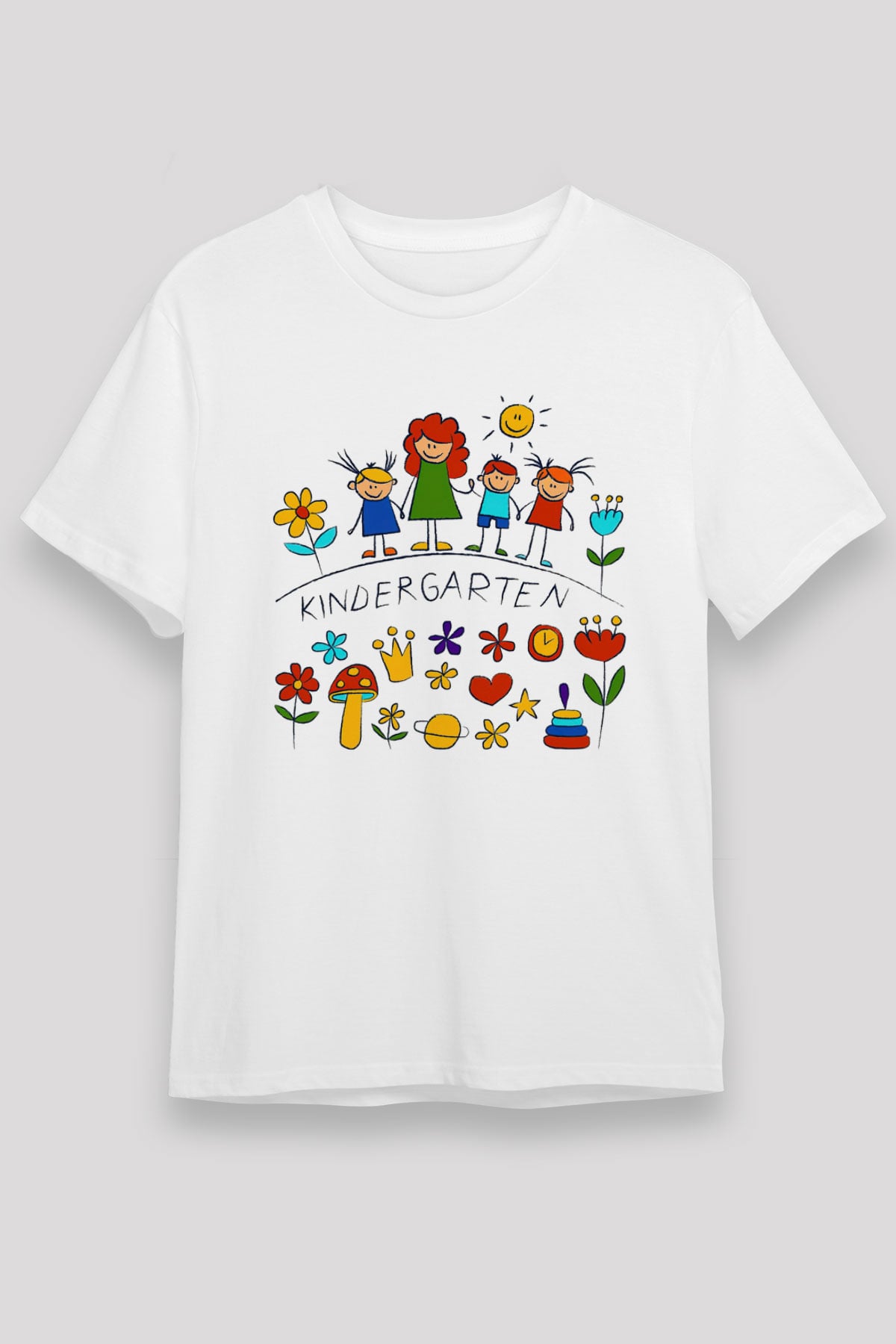 Ana okulu Beyaz Unisex Tişört T-Shirt - TişörtFabrikası