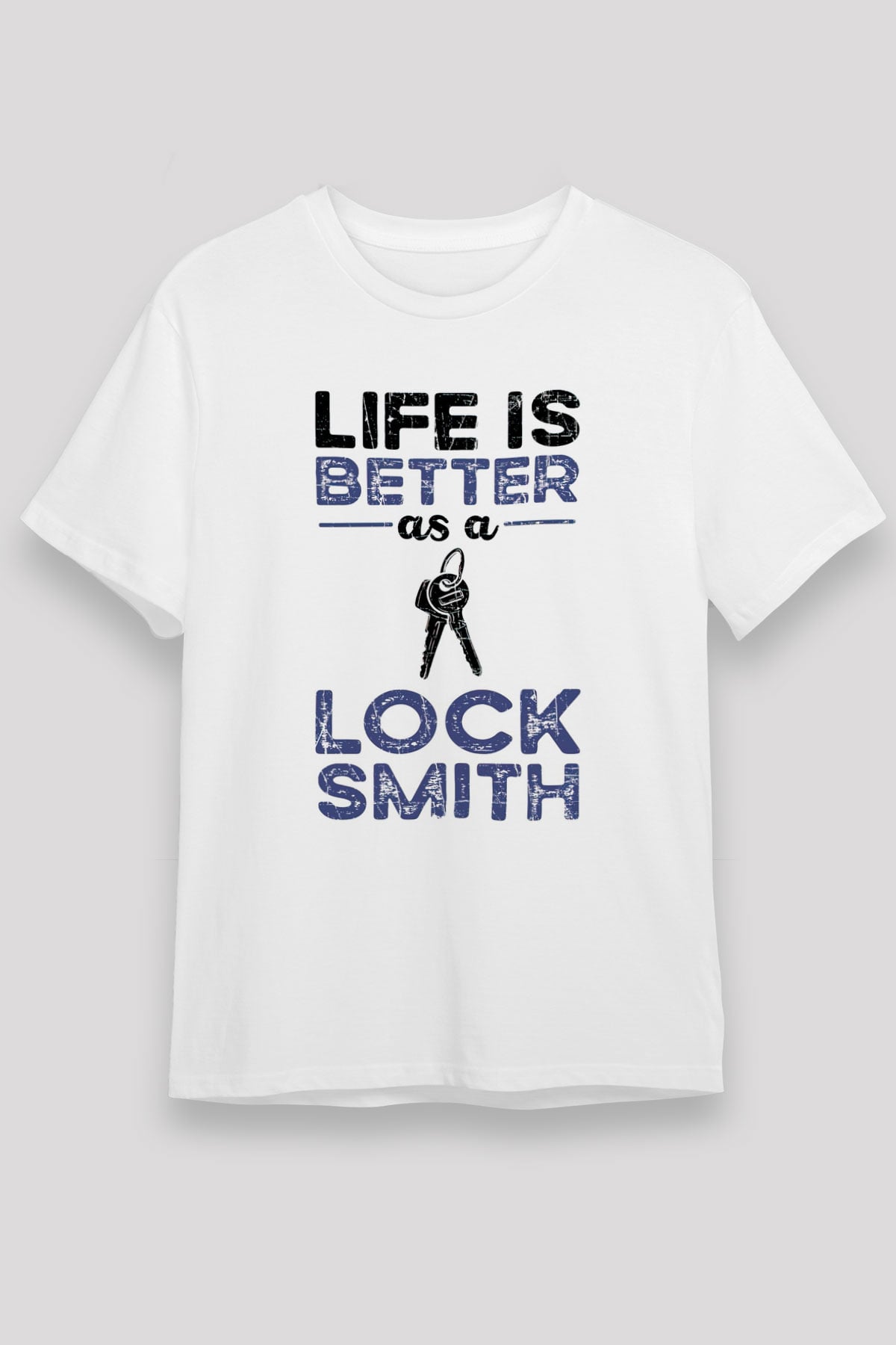 Anahtarcı Beyaz Unisex Tişört T-Shirt - TişörtFabrikası