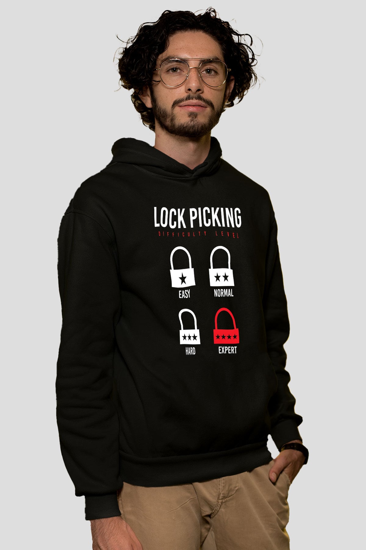 Anahtarcı Siyah Unisex Kapüşonlu Sweatshirt