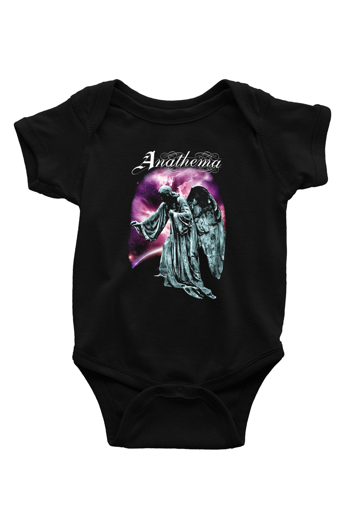 Anathema Baskılı Siyah Bebek Body - Zıbın