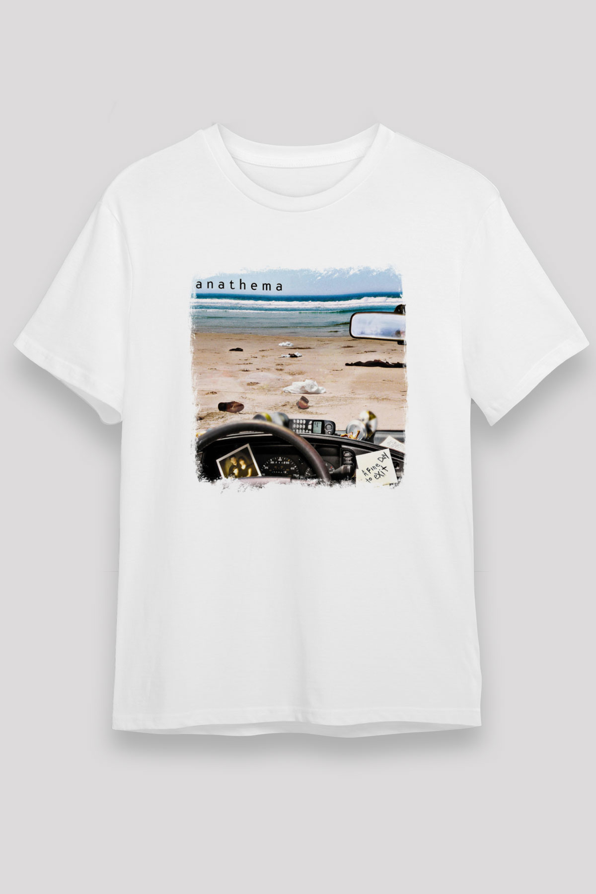 Anathema Baskılı Unisex Beyaz Tişört