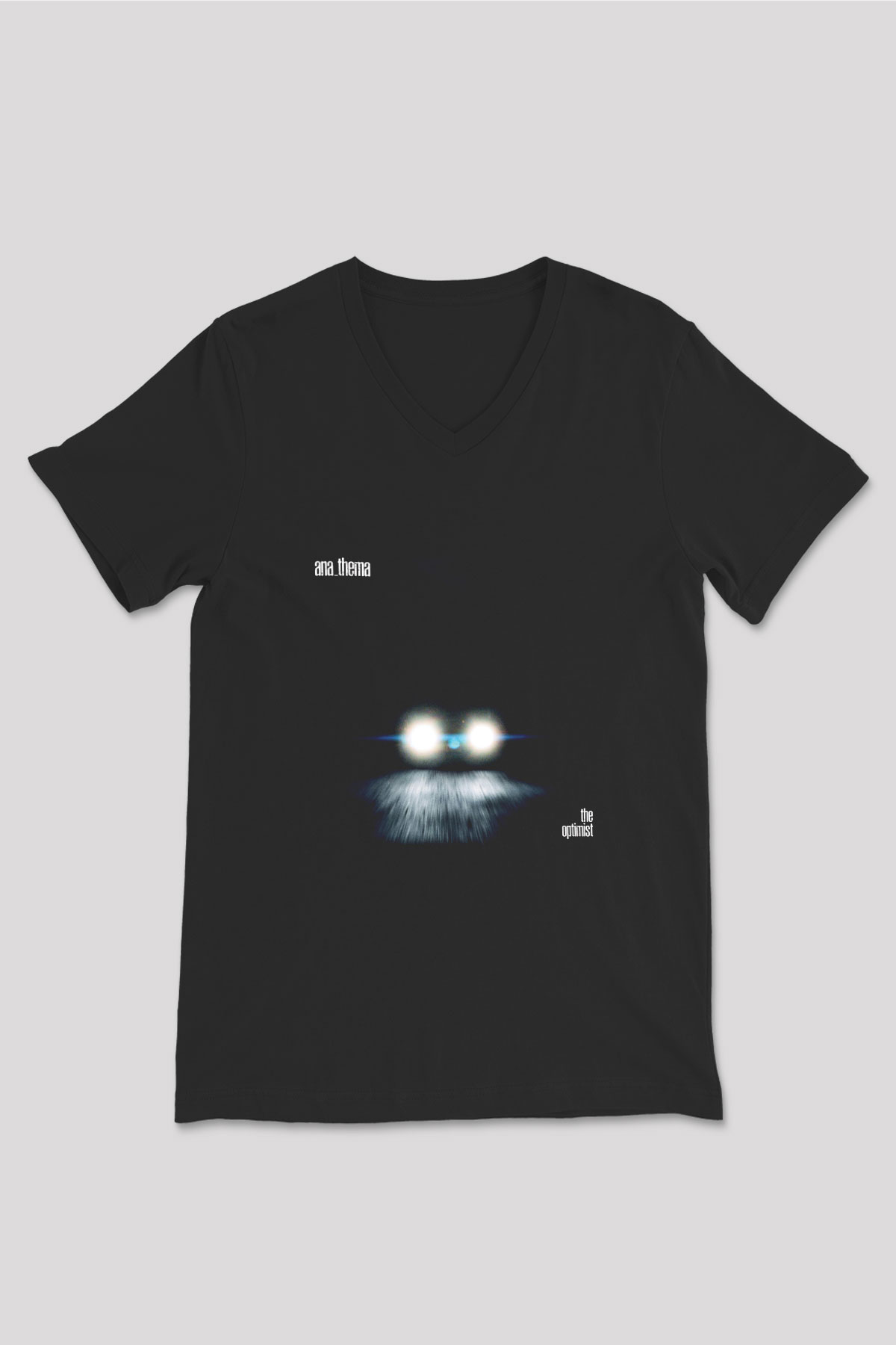 Anathema Baskılı Unisex Siyah V Yaka Tişört