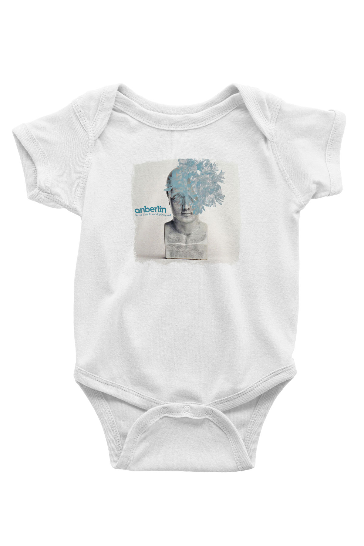 Anberlin Baskılı Unisex Beyaz Bebek Body - Zıbın