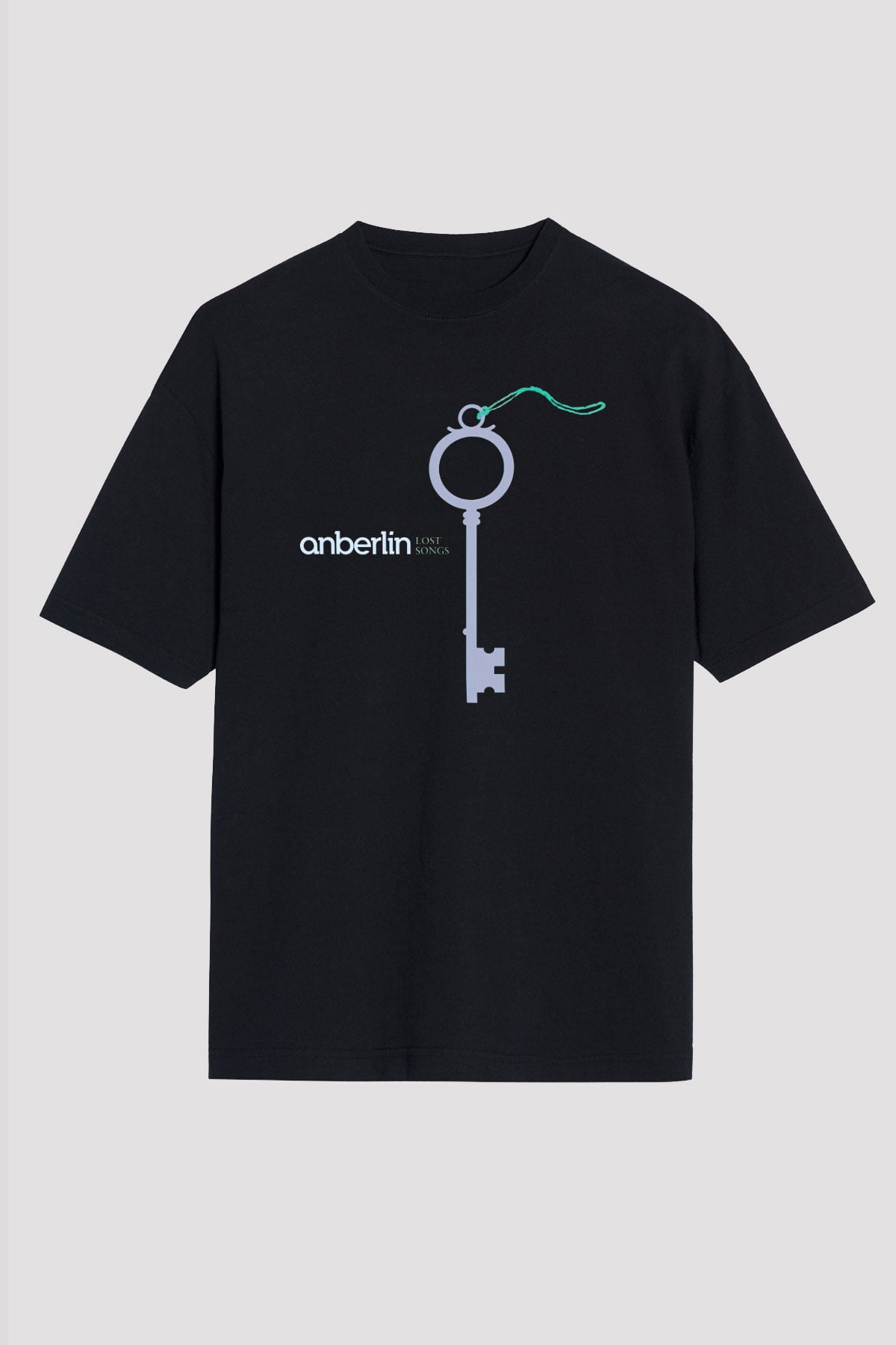 Anberlin Siyah Unisex Oversize Tişört T-Shirt