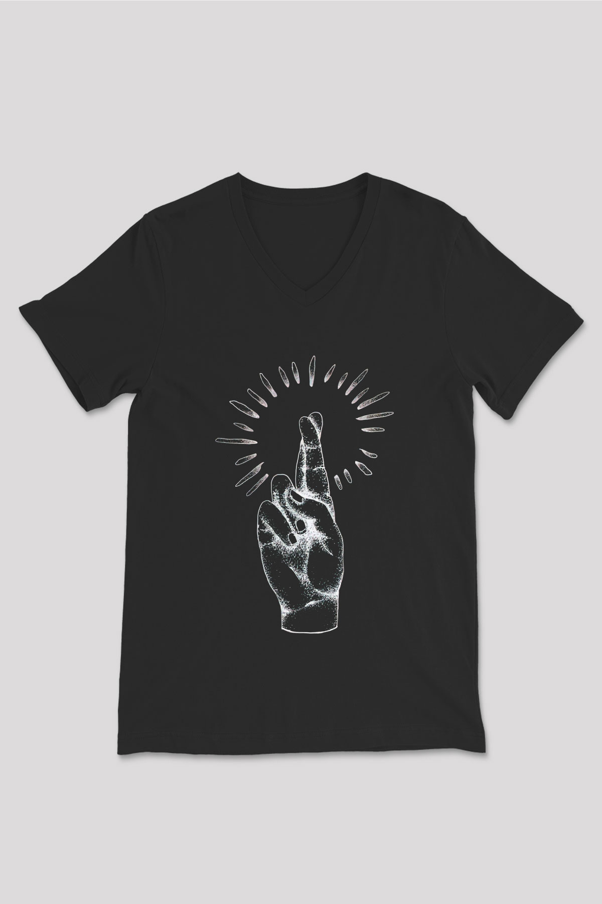 Anberlin Siyah Unisex V Yaka Tişört