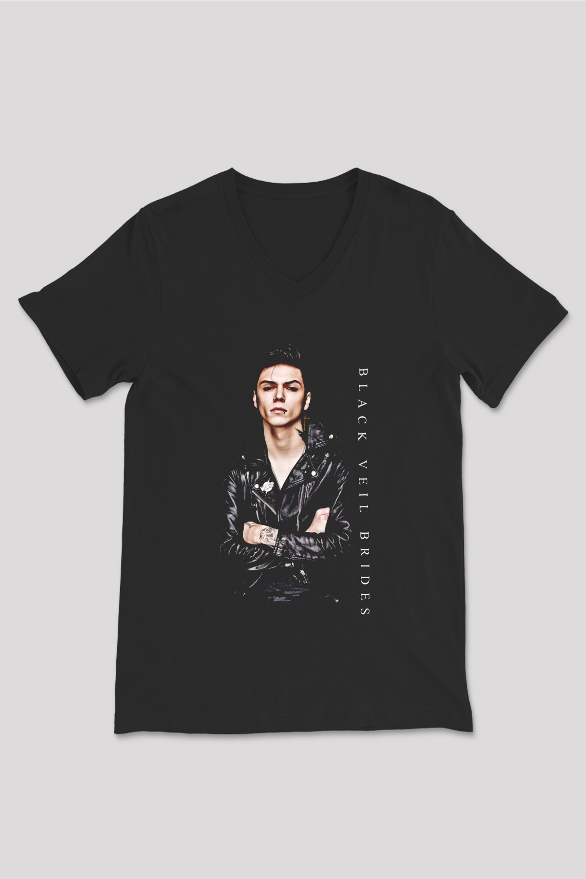 Andy Black Siyah Unisex V Yaka Tişört